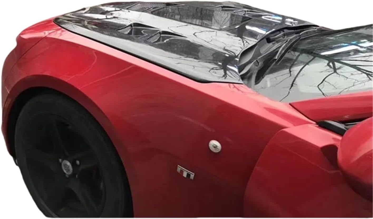 Carbon Fiber Transparent Engine Hood Bonnet Cover Compatible for Chevrolet Camaro Car Body Kit 16-17