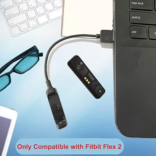 Miniatura 5 de EXMRAT Compatible con Fit-bit Flex 2 Cable de carga (2 unidades, 11.8 in1 pie), cable de carga USB para Fit-bit Flex 2 (negro, paquete de 2)