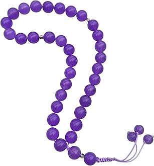 33 Beads Natural Stone Misbaha Tasbih – Prayer Beads for Meditation & Mindfulness – Stress Relief & Relaxation Gift for Men & Women – Aqeeq, Turquoise, Natural Stone Beads