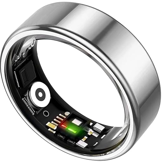 Smart Ring for Women&Men-Activity/Sleep/Heart Rate/HRV/Stress/Women's Health Tracker-IP68 Waterproof/Wearable-No Subscription Fee Required-Compatible with iPhone &Android (Silver, 11)