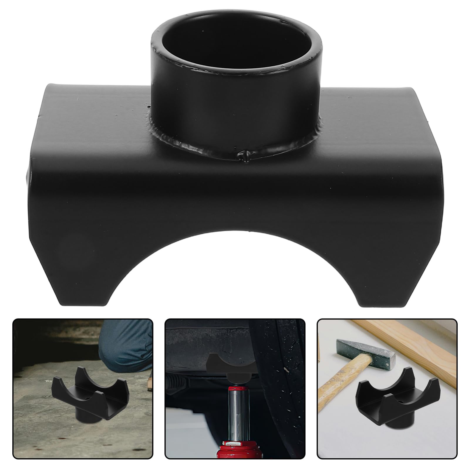 PRETYZOOM Adaptador de Eje de Gato Hidráulico Soporte de Elevación para Remolques Camiones Adaptador de Eje de Gato Accesorio para Automóviles Material Resistente Almohadilla Antideslizante
