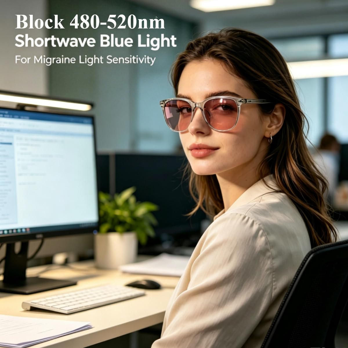 SHINU FL‑41 okulary migrenowe fotochromowe okulary przeciwsłoneczne dla