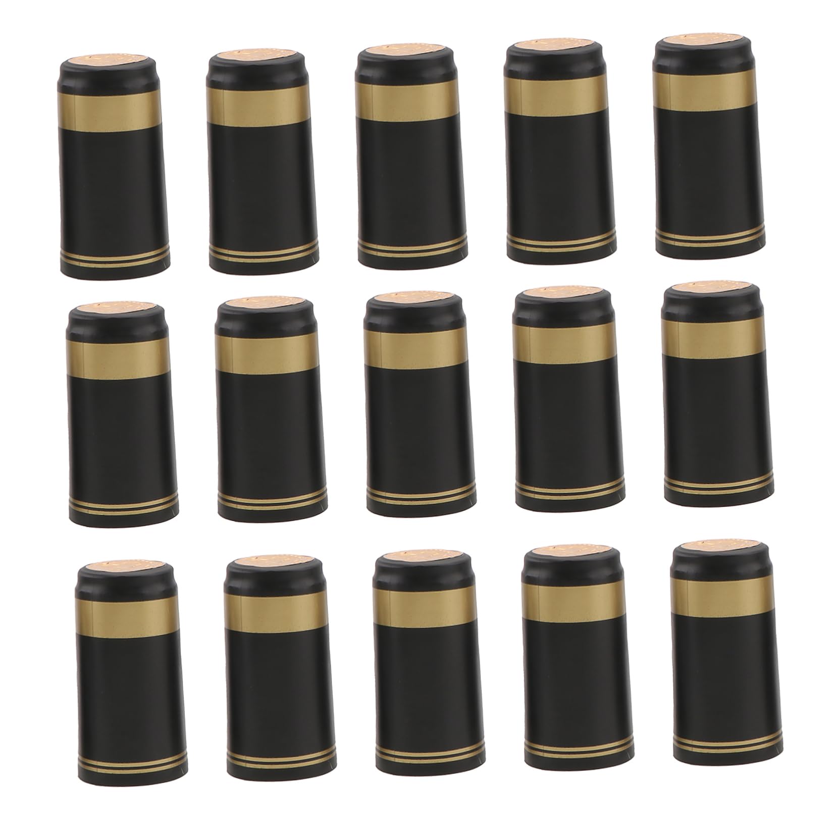 Garneck Wine Heat Shrink Caps 100pcs Bottle Seals Black Shrink Wrap Bottle Caps Heat Shrink Capsules for Wine Bottles