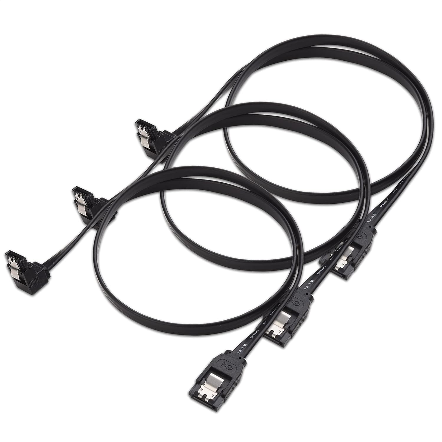 Cable Matters 3Pack 90 Degree Right Angle SATA III 6.0 Gbps SATA