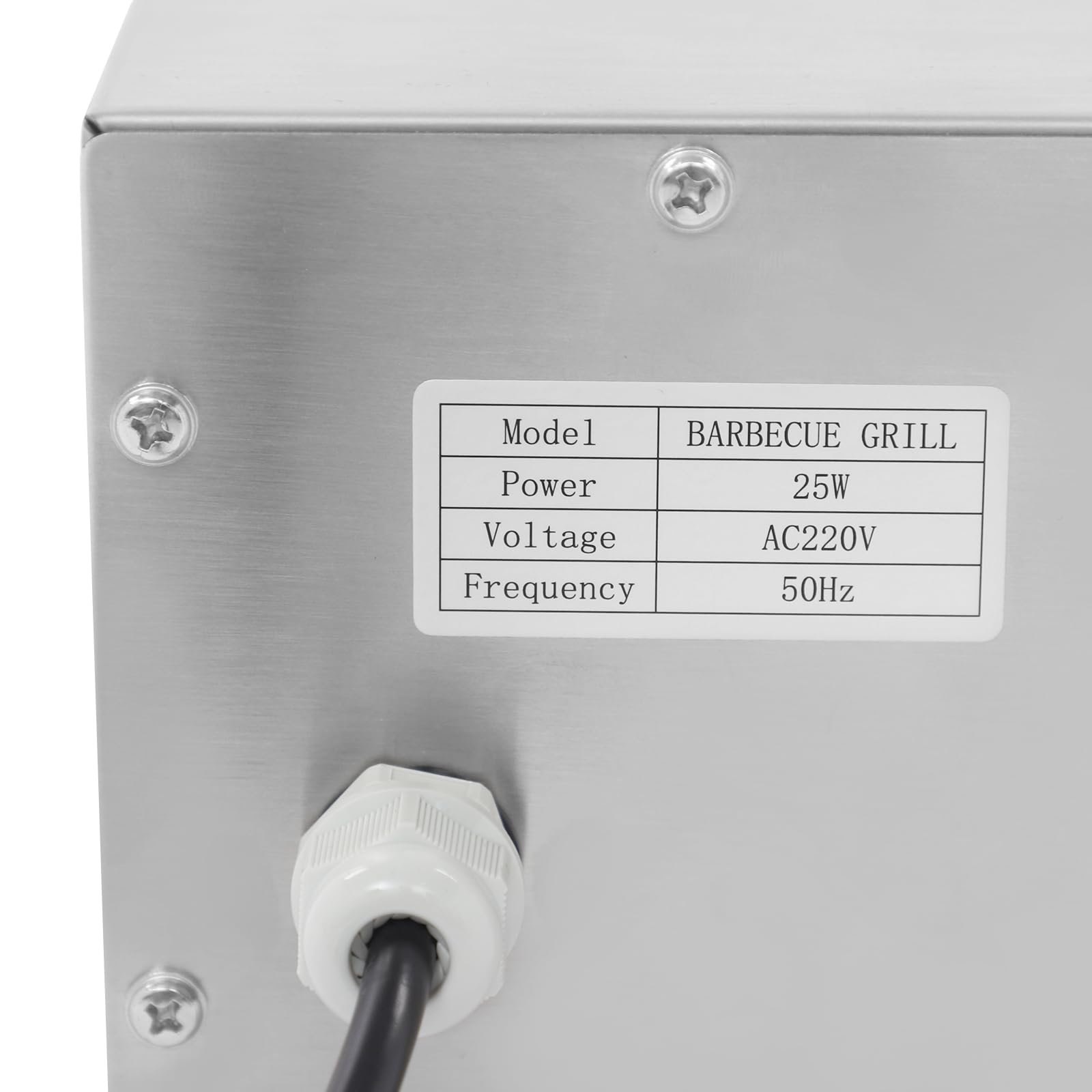 Moteur de barbecue - 25 W - En acier inoxydable - 220 V - Prise européenne - Pour brochettes et barbecue - Design moderne - Haute performance - Silencieux - Pour jardin et terrasse