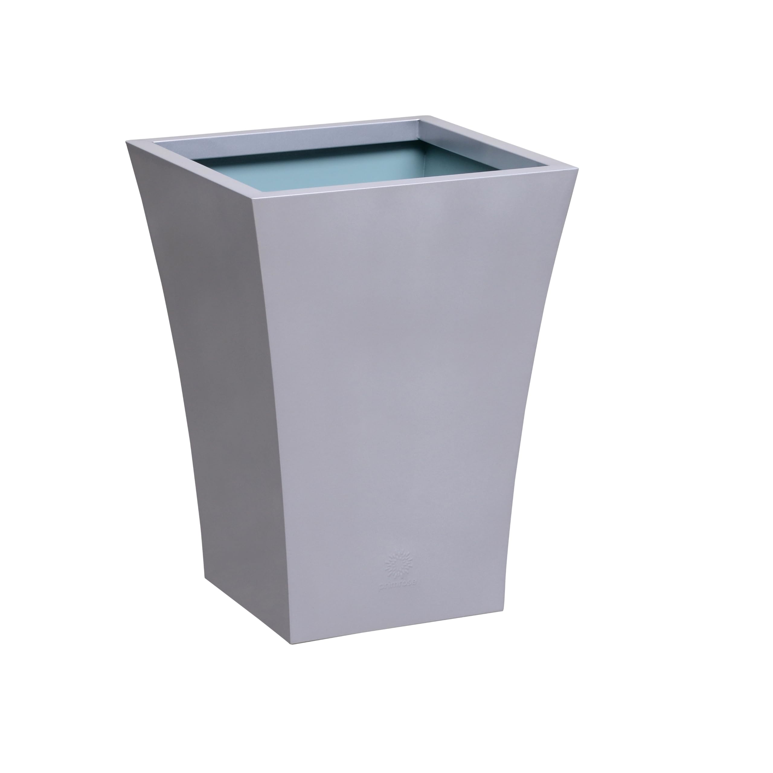Primrose Silver Zinc Galvanised Flared Square Planter Pot 38Cm X 25Cm (14.9In X 9.8In)