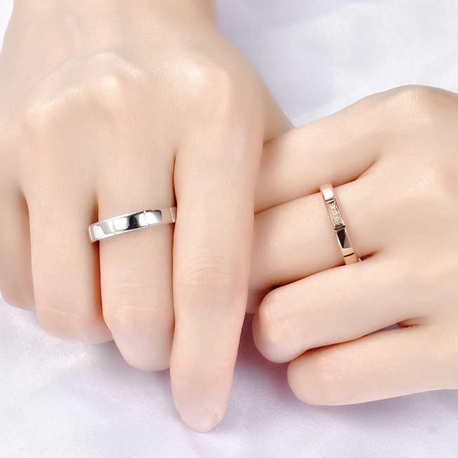 Anillo para hombre de oro auténtico, 3,8 mm, anillo de compromiso de oro auténtico 375, apto para hombres, talla 52 (16,6)