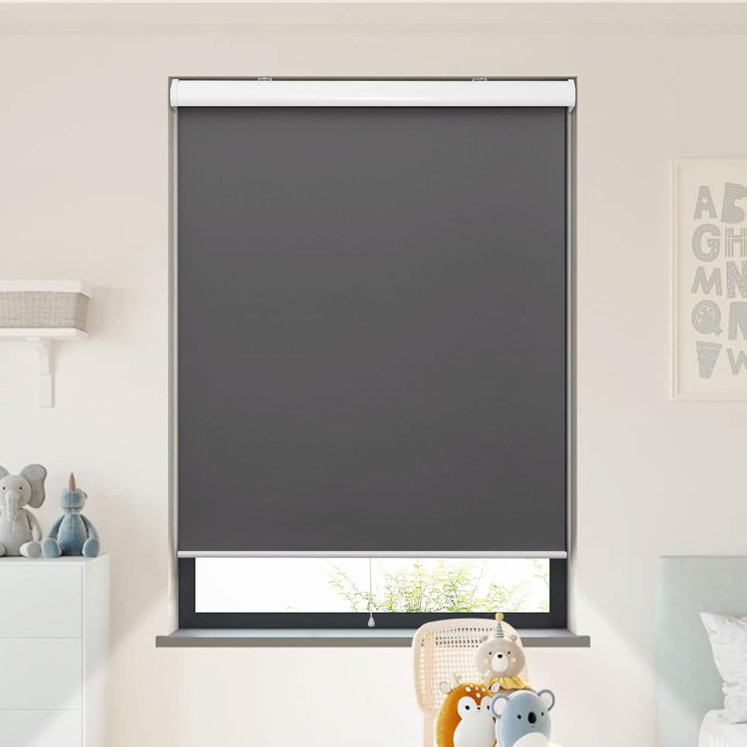 Blackout Window Shades Cordless Roller Shades for Window and Door, Home and Office Grey? 30W x 72H 30"(W)x72"(H) New Style Grey
