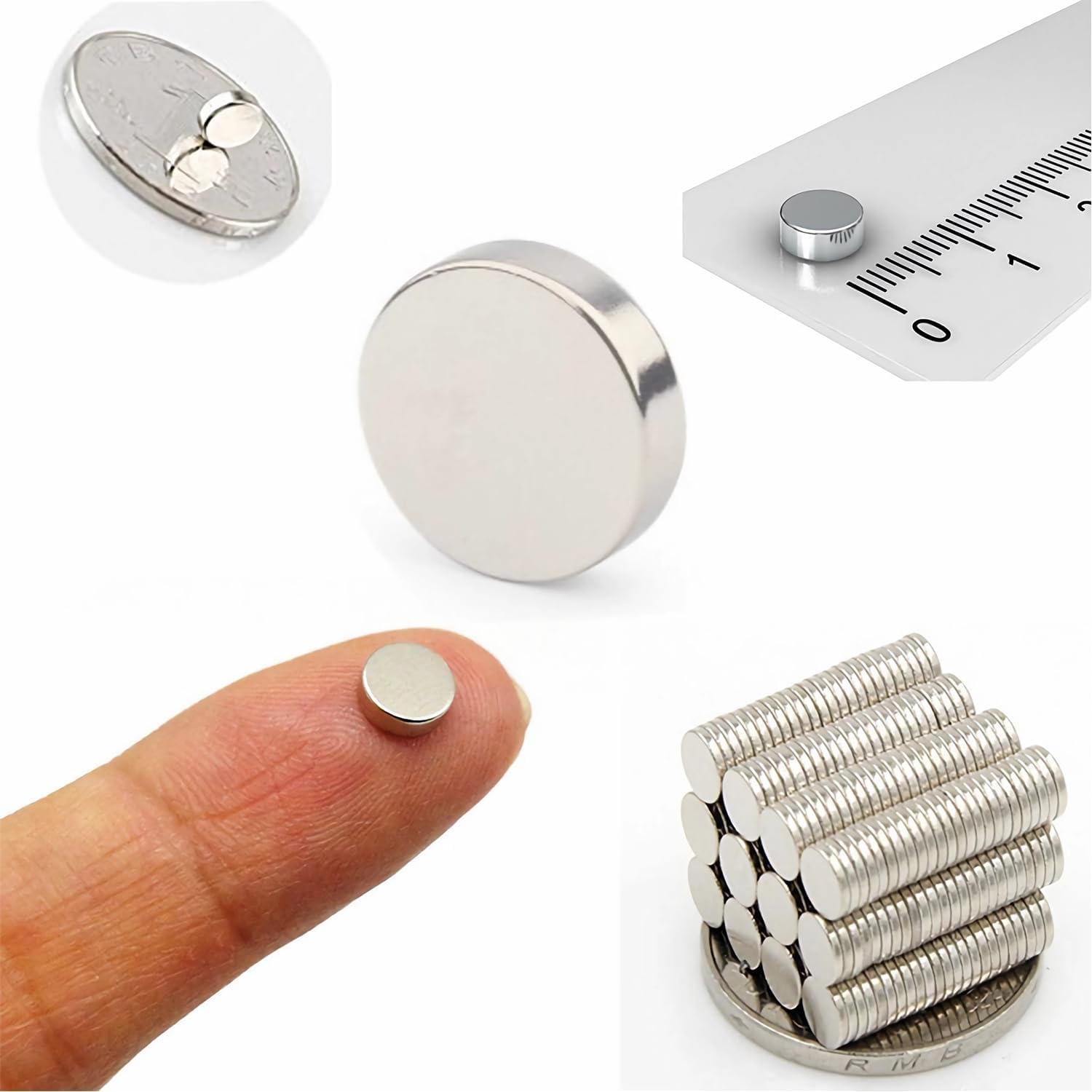 Premium Magnet 100 pcs 5x1.5 mm Round Disk Whiteboard Magnets for Refrigerator, Fridge, Office Supplies, DIY Projects, Arts & Crafts 5x1.5 mm 100 PCS-picture-15