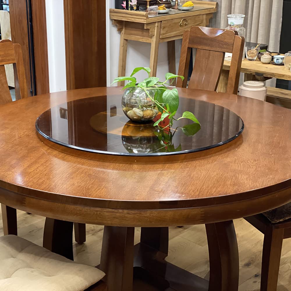 おさら ダイニングテーブル ガラスターンテーブル 強化ガラスパネル 回転