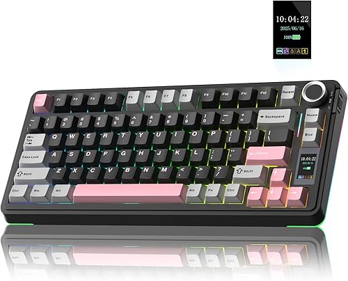 Miniatura 9 de AULA Teclado mecánico inalámbrico S75 PRO con pantalla y perilla, 75% teclado para juegos intercambiable en caliente con interruptores
