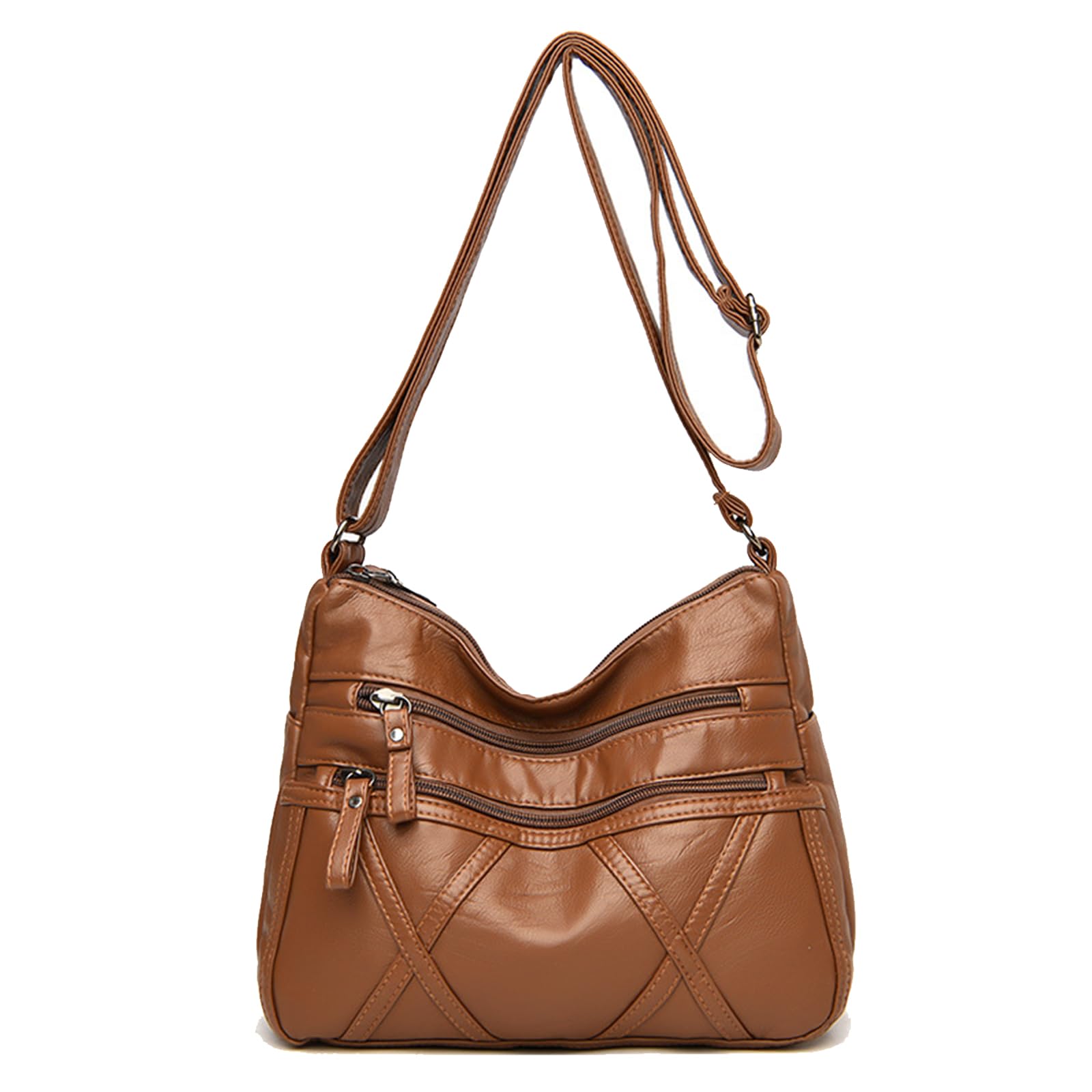 WITERY Women Soft PU Leather Crossboby Bag - Lightweight Multi-Pocket Shoulder Bag Pocketbooks Ladies Medium Purses Handbag Hobo Tote Bags Messenger Bags for Everyday Use/Shopping/Travel