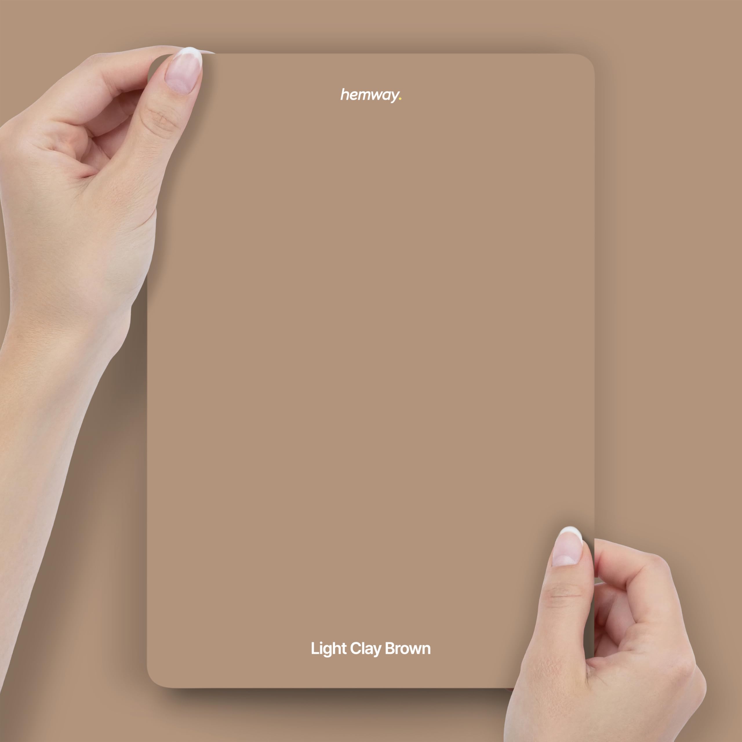 Hemway Light Clay Brown Peel & Stick Sample Chalk Paint | A5 Accurate Colour Swatch, Mess-Free Alternative to Paint Tester Pots, Easy To Use, Eco-friendly, for Interior Furniture & Walls