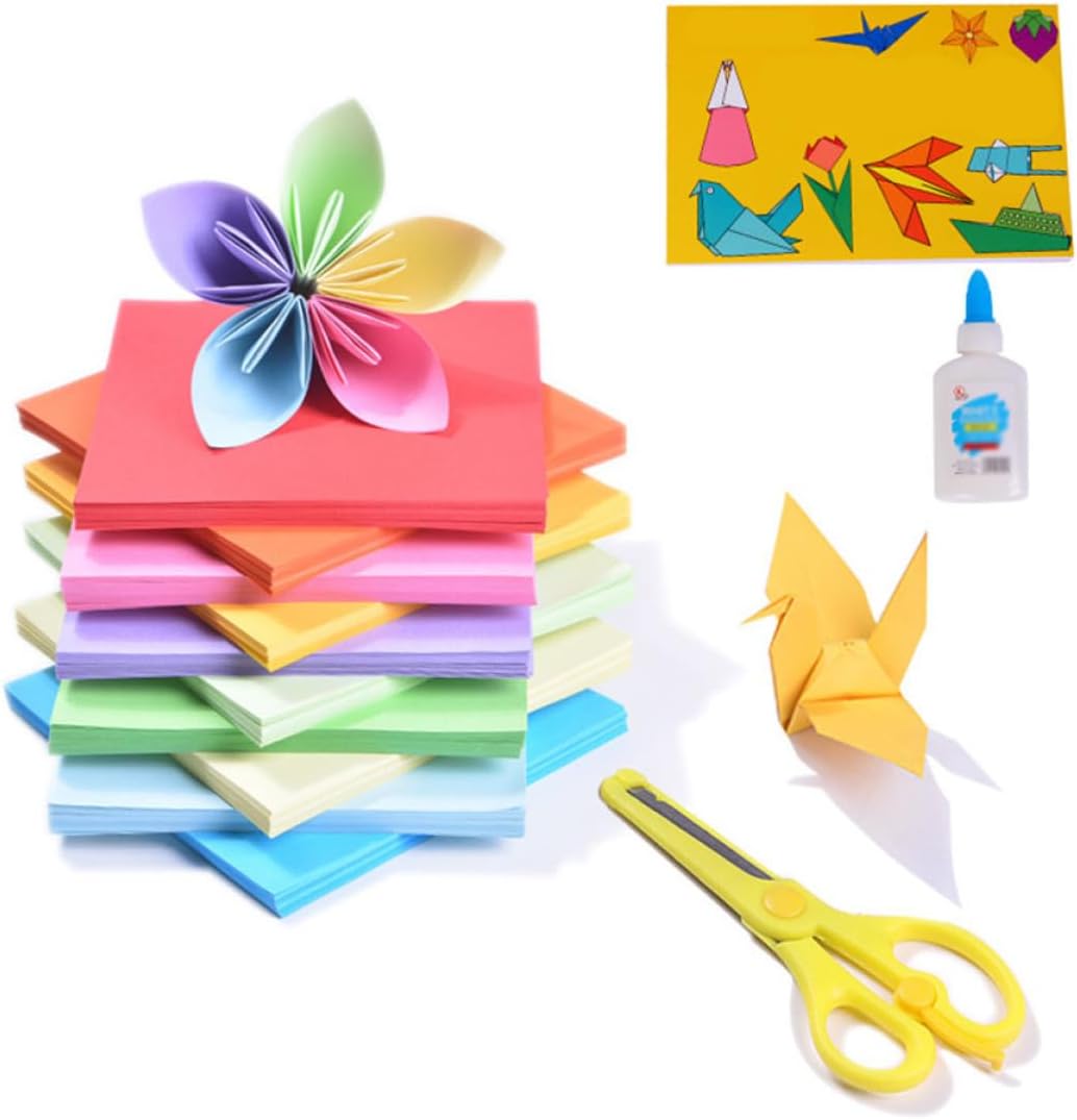 5200pcs 5x5cm Hand Craft Sheets Colorful Origami Paper Diy Paper Folding Safe Handmade Paper for Boys and Girls Kindergarten Decor School Projects