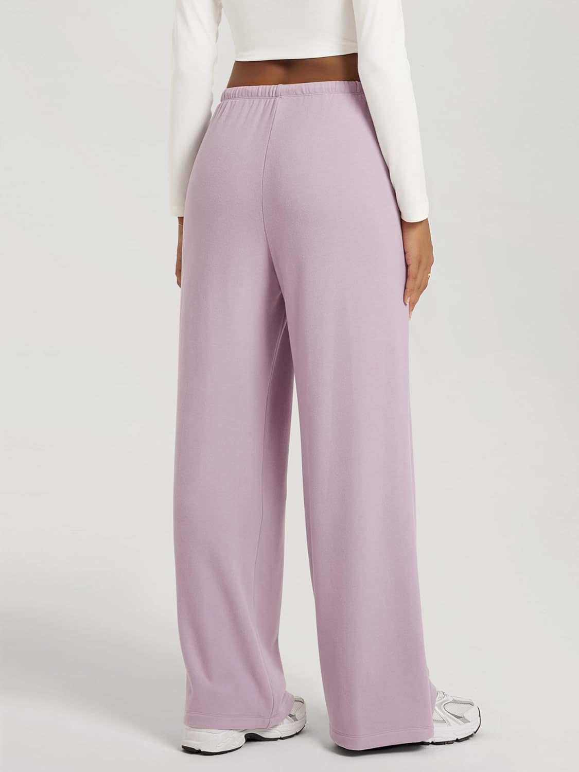 ODODOS Women's Stretch Fleece Wide Leg Sweatpants – Ultra-Soft Cozy Warm High-Rise Relaxed Lounge Pants with Pockets - 29" - Image 5