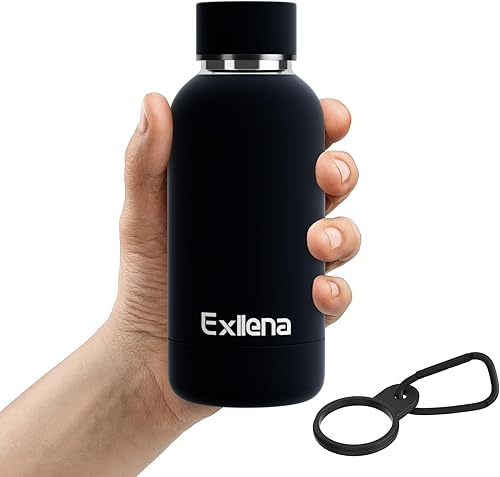 Miniatura 17 de Botellas de agua aisladas delgadas para viajes de 18 oz con clip, botella de agua de acero inoxidable de doble pared con aislamiento al vacío,