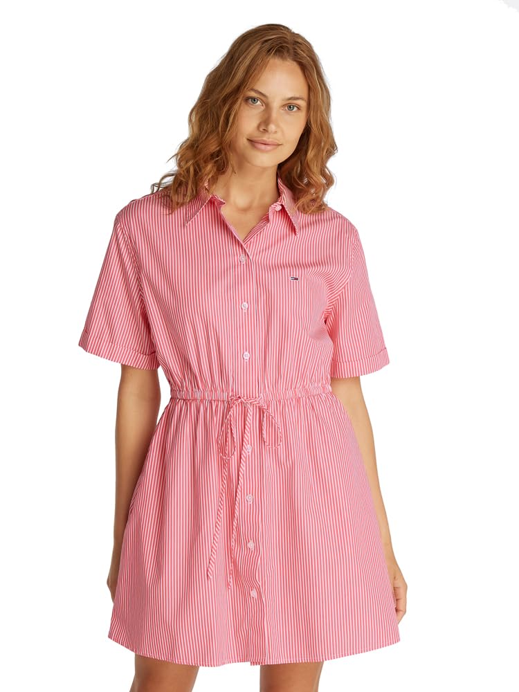 TJW MINI STRIPE SHIRT DRESS Elbise Kadın
