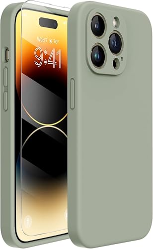 Miniatura 283 de Miracase - Funda diseñada para iPhone 11 con protector de pantalla, funda de goma de silicona líquida, protección total contra caídas y a prueba