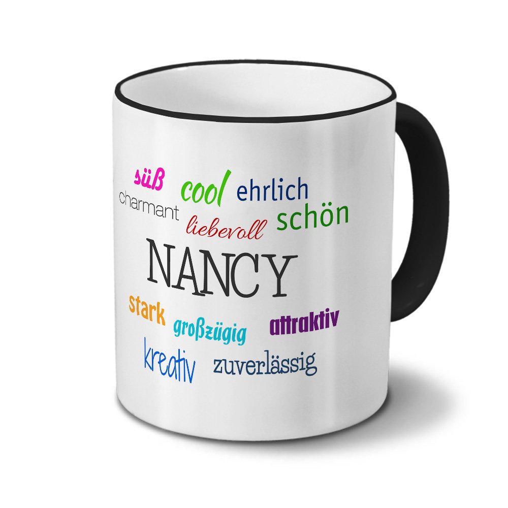 Persönliche Tasse Mit Namen Nancy – Hellblau, 325 Ml, Spülmaschinenfest, Perfekt Als Geschenk