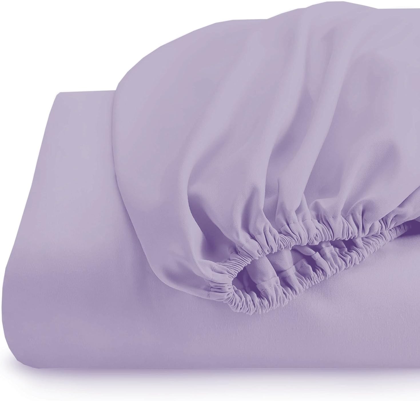 Brushed Microfiber Fitted Sheet Only (King Size, Solid Beige) Wrinkle Resistant and Soft Bed Sheet