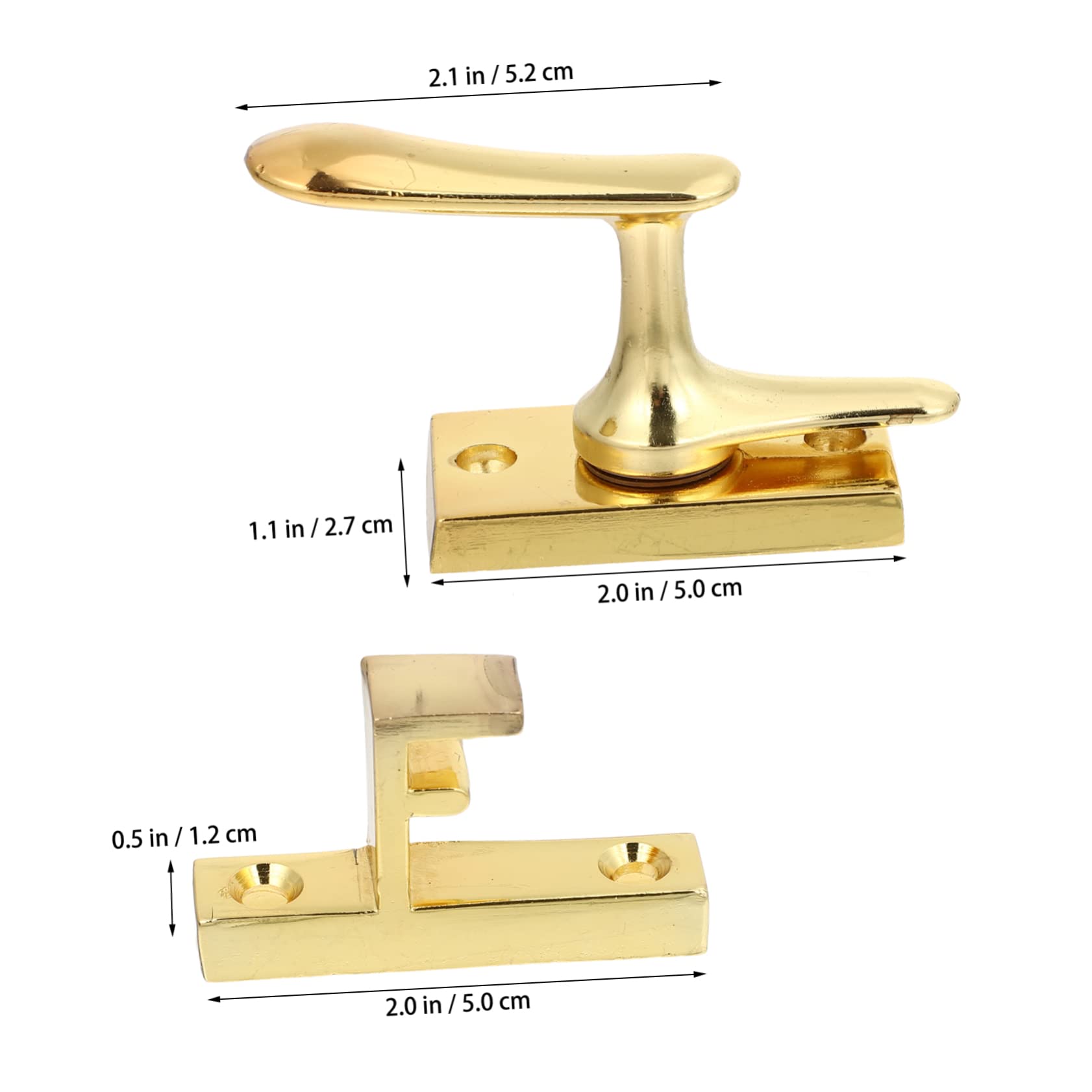 OSALADI 3piezas Cerradura De Seguridad De Metal Para Puertas y Ventanas Pestillo Para Puertas De Madera Fácil Instalación Brillante Protección Antirrobo Para Hogar y Hotel