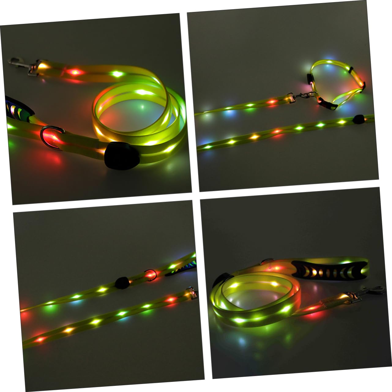 1juego Correa De Entrenamiento para Perros y Gatos Cuerda Luminosa Led Collar Resistente y Duradera para Paseos Nocturnos y Seguridad Mascotas