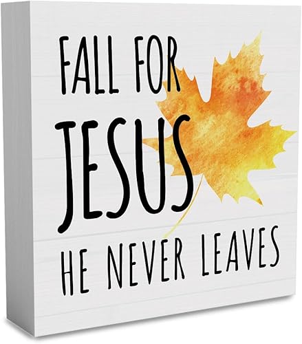 Miniatura 11 de Rustic Hello Fall Wood Box Sign, Farmhouse Retro Fall Leaves Artwork Decor, Autumn Thanksgiving Wooden Square Sign Desk Block Signs Home Shelf