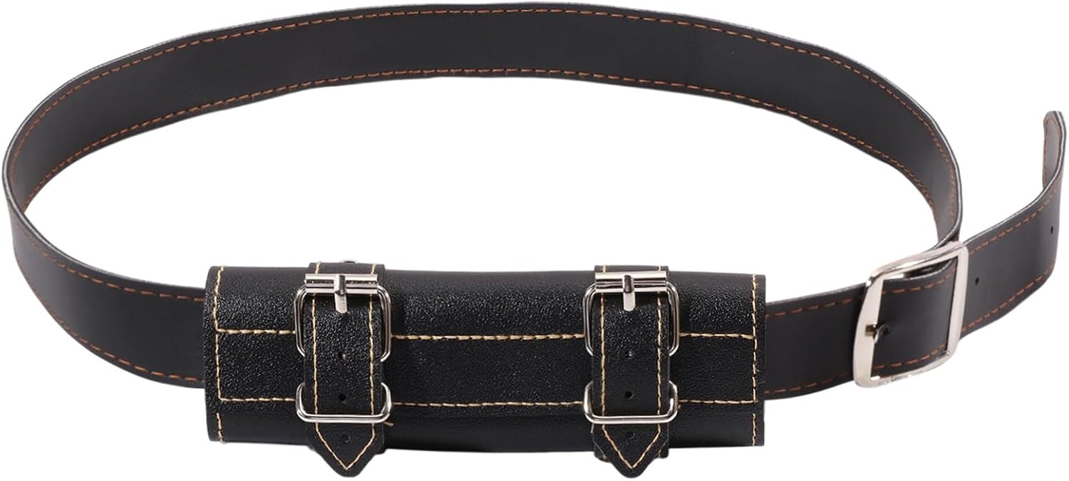 Medieval Sword Cover Leather Belt Adjustable Samurai Rapier Scabbard Belt Two Buckle Katana Sword Holder Renaissance for Knight Warrior Pirate Cosplay