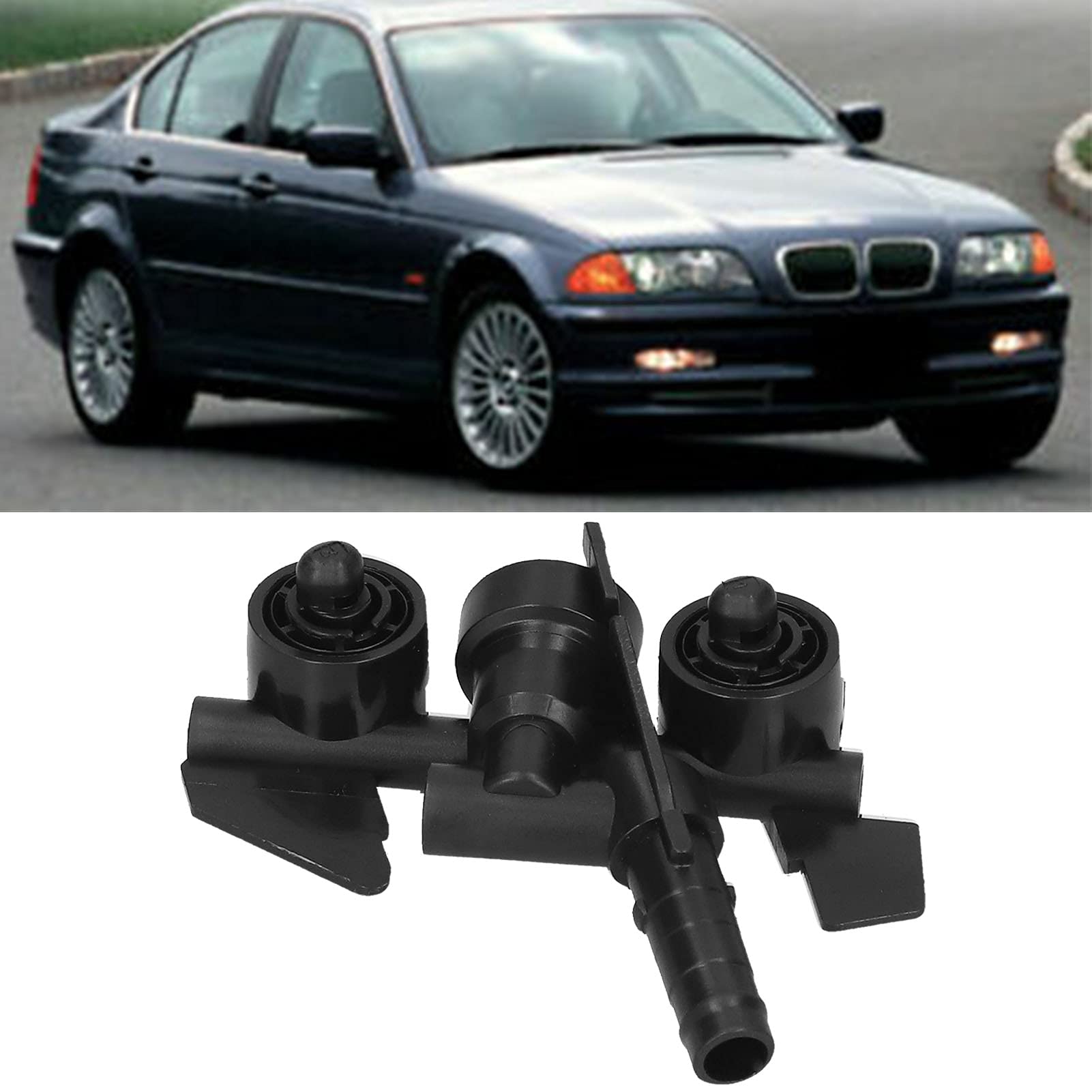 Inyector Lavafaros Derecho 61674290868 Compatible con SERIE 3 E46 320I 323CI 323I 325I Repuesto Directo de Alta Resistencia y Fácil Instalación para de Limpieza de Faros
