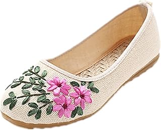 Women and Ladies 3D Handmade Embroidery Slip-on Loafers...