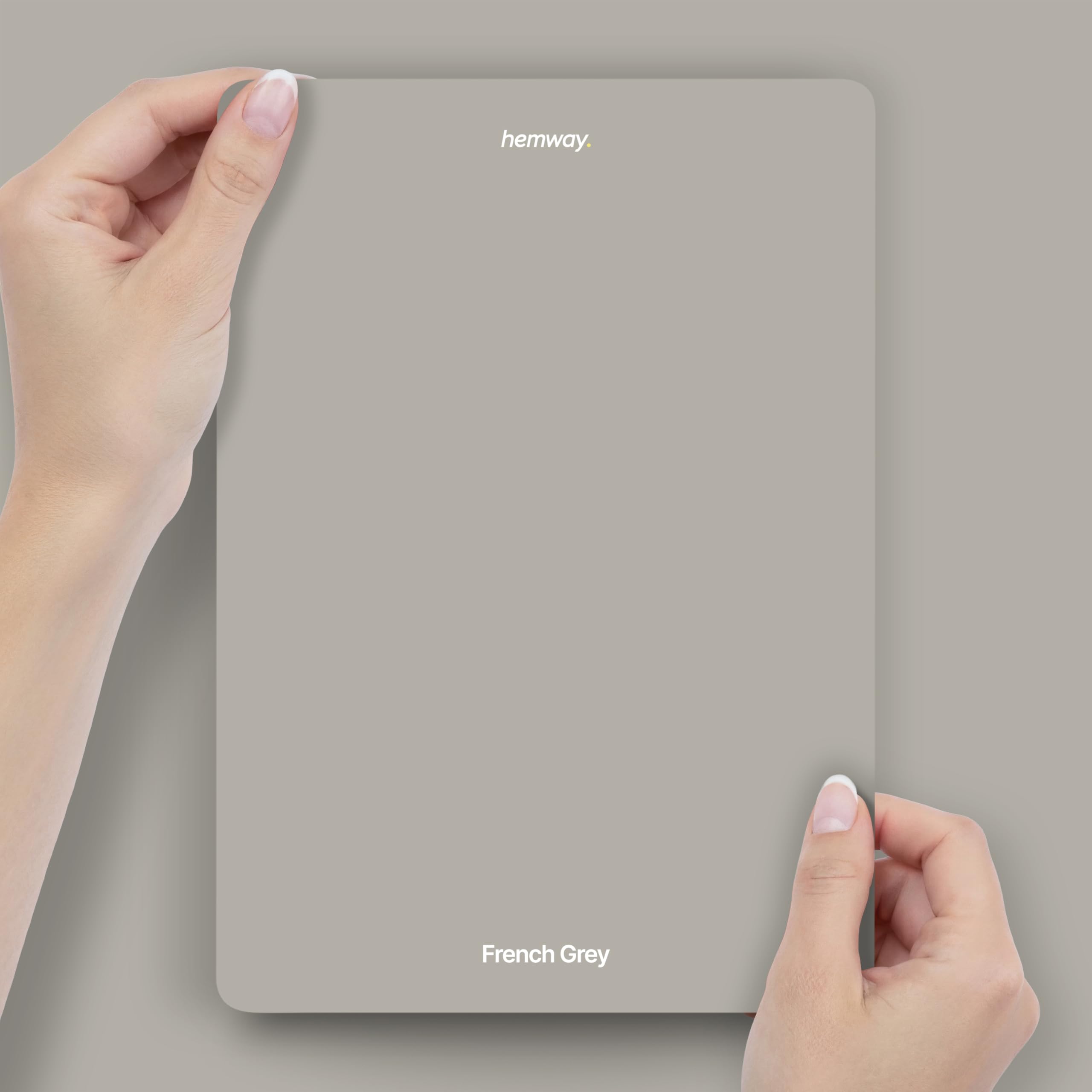 Hemway French Grey Peel & Stick Sample Chalk Paint | A5 Accurate Colour Swatch, Mess-Free Alternative to Paint Tester Pots, Easy To Use, Eco-friendly, for Interior Furniture & Walls