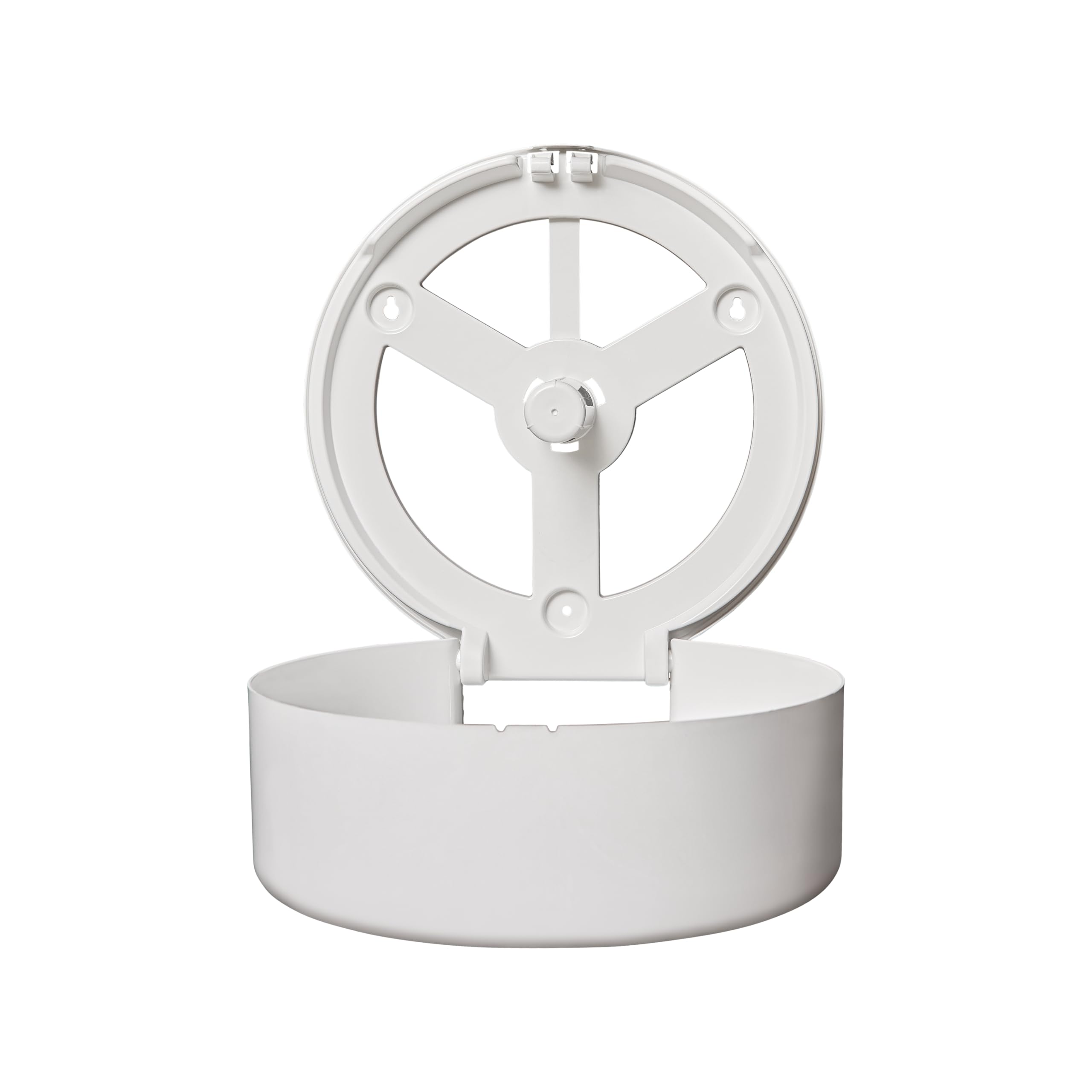 Jofel - Grand distributeur industriel de rouleaux de papier toilette, papier 400m, diamètre 260mm, mandrin 45-55mm, Idéal pour les toilettes publiques, Boîtier ABS haute qualité, Valor AE77000 Blanc