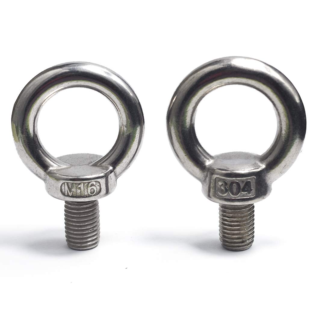 Buy Packof2 M16 Eye Bolts for Eye Nut Fastener, Heavy Duty 304