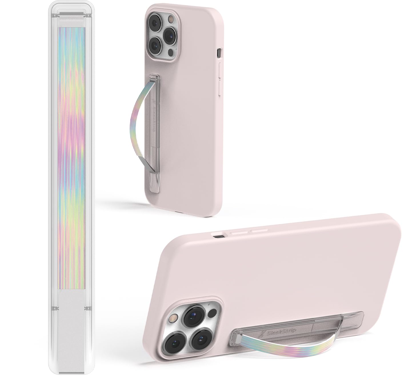 SleekStrip SleekGrip-Essential Ultra Thin Phone Grip Stand,Slim Metal Finger Loop Ring Hand Holder Strap Cell Phone Grips for iPhone 16 Pro Max,17 Air