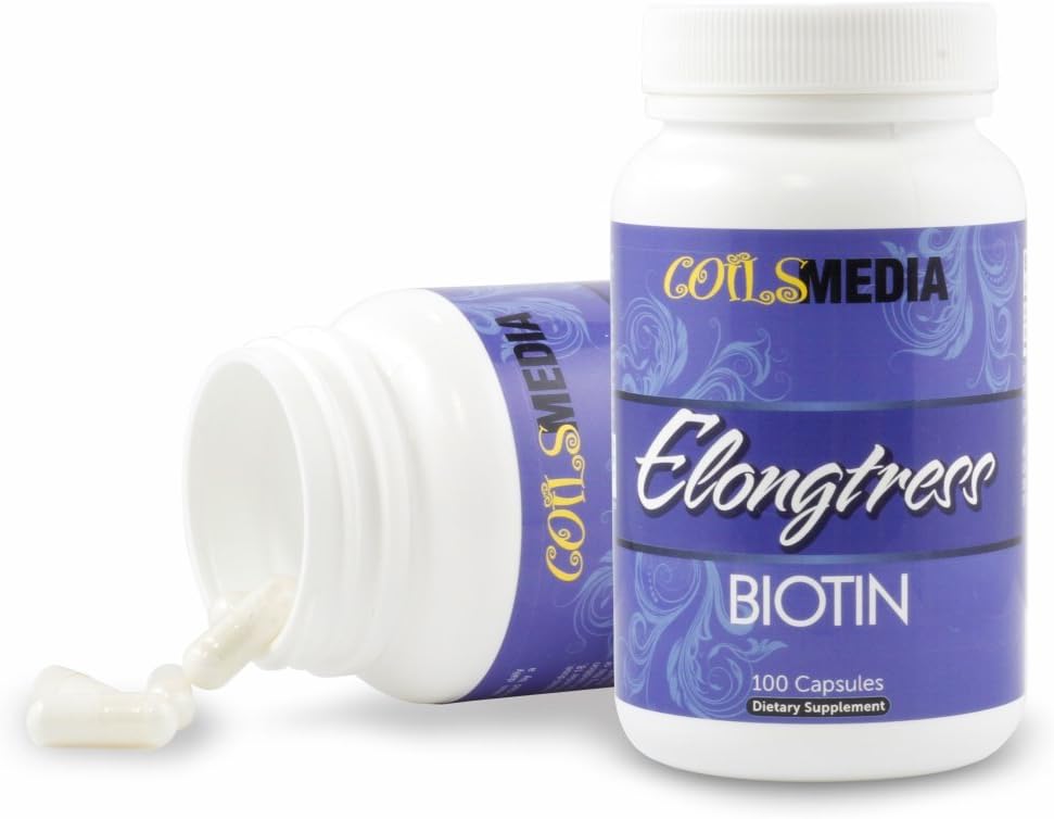 Biotin 10,000mcg Max Strength - 100 biotin capsules per bottle - Use biotin for hair growth - Grow hair faster with biotin vitamins