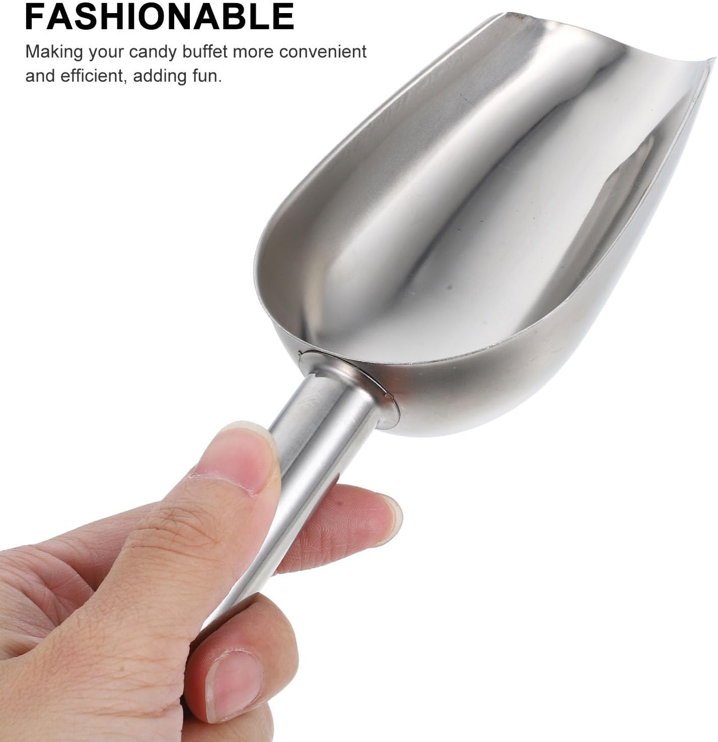 Stainless Steel Ice Tongs and Scoops Heavy Duty Metal Food Scoop and Ice Shovel with Tongs Ergonomic Handle Dishwasher Safe Compact Storage for Kitchen Bar Party Use