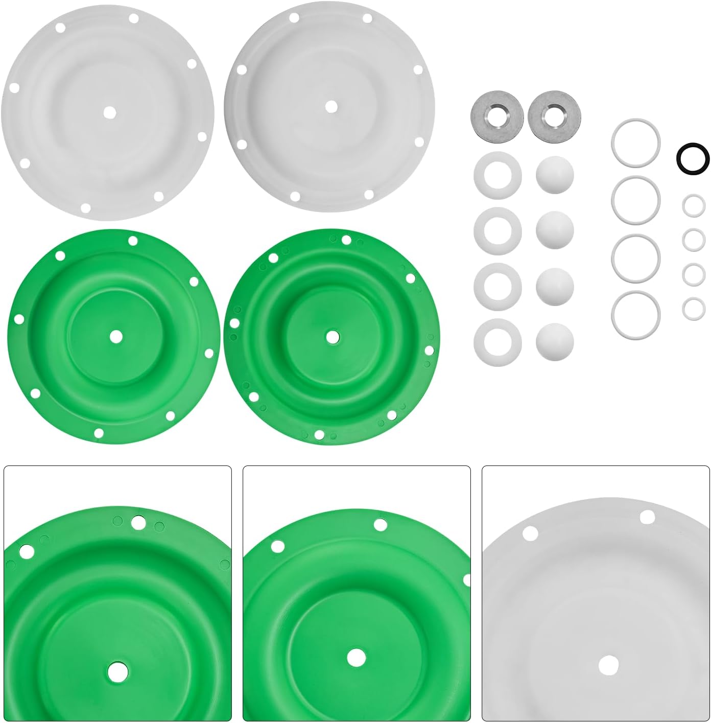 637119-44-C Diaphragm Pump Repair Kit Compatible With ARO Diaphragm Pump 66610B-244-C 666101-444-C 66613B-244-C 666111-244-C 66613B-844-C 66610C-244-C