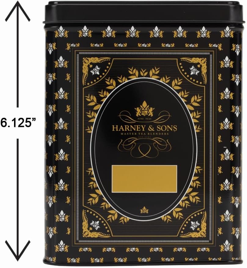 Harney & Sons Paris Tea & Black Tea Canister, 50ct sachet & Storage Tin Set image 2