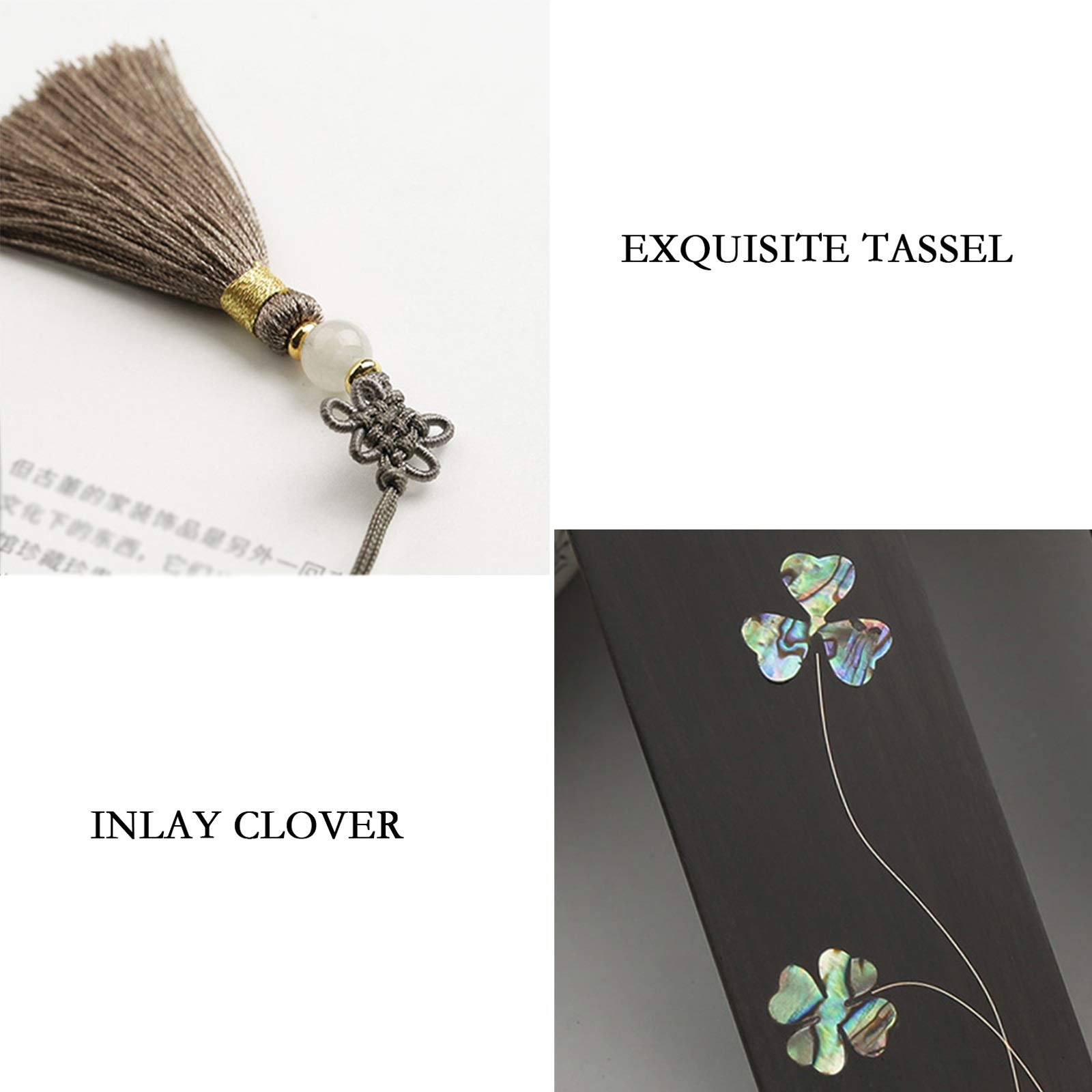 Signet Lute Peinte à la Main en Bois Bookmark, Bookmark Bois avec de Belles Glands, est Un Cadeau Unique for Les Enseignants, Les étudiants, Les Hommes et Les Femmes Signets