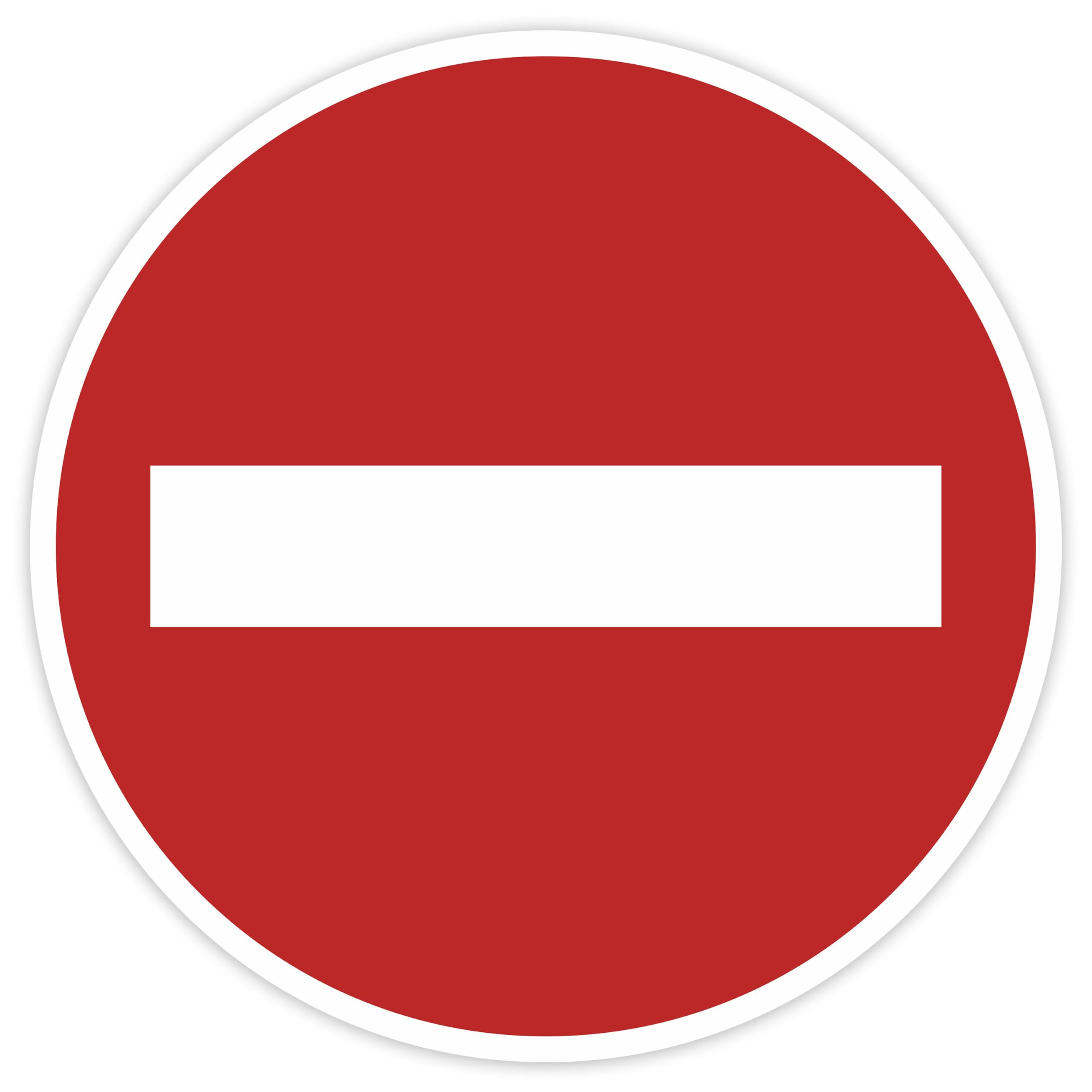 Cartello 20 cm di diametro – DIN EN ISO 7010 – DIN 4844 – ASR A1.3 – Cartello di divieto 200 mm per interni ed esterni – Adesivo in PVC – autoadesivo (25, passaggio vietato