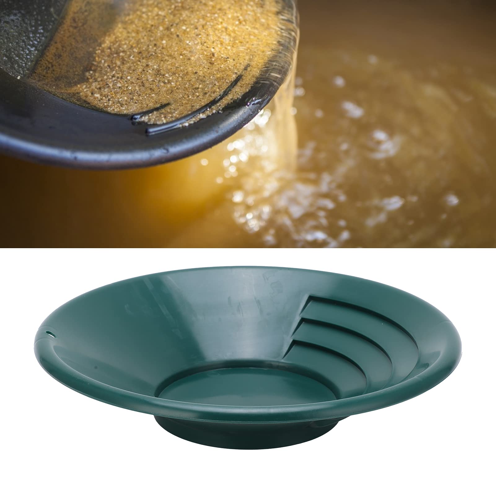 Vassoio Per Battitura Oro 350mm Con Griglia Inferiore - ABS Anticaduta, Portatile Per Ricerca Oro In Fiumi E Montagne