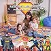 DC Super Friends Educational Kids Rug – ABC Alphabet, Emotions & Hero Traits Learning Mat – Social Skills Classroom, Playroom & Bedroom Carpet 3x5
