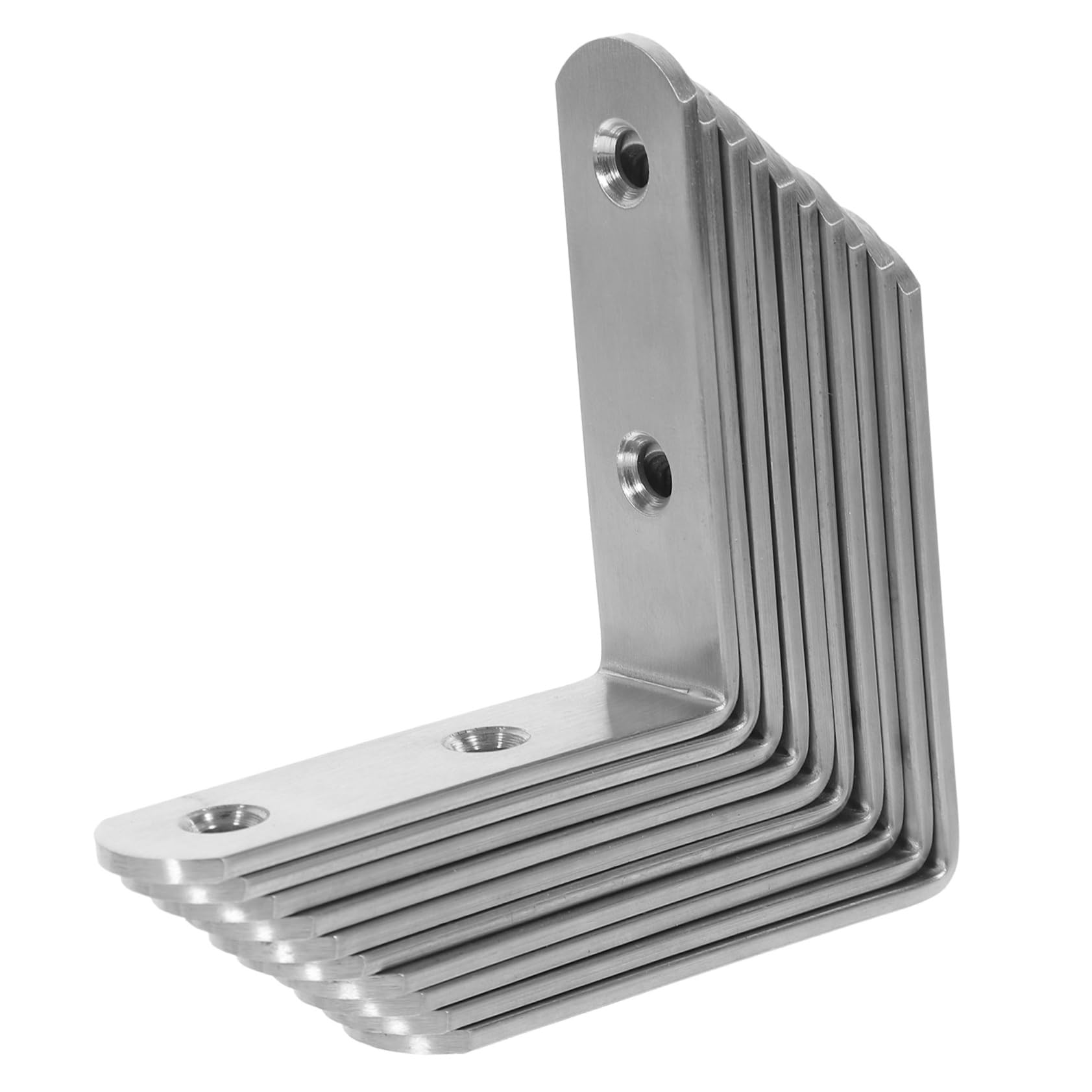 ULTECHNOVO 40pezzi Staffe Angolari Inox Per Supporto Shelf Legno Inossidabile Resistente Per Progetti Fai Te e Arredamento Mobile