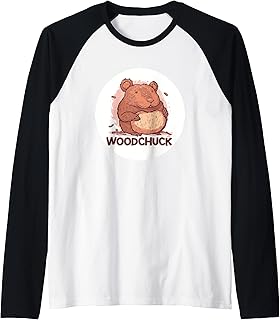 Cute Woodchuck Costume for Charming Animals Lovers Raglan Baseball Tee