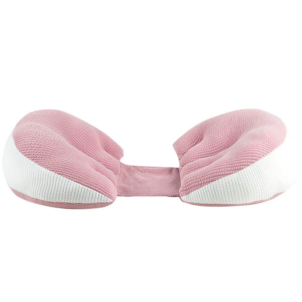 U-Form Side Sleeper Schwangerschaftskissen, verstellbares Bett Keilstütze Taille Side Sleeping Pillow, Bump und Rückenpolster,Rot