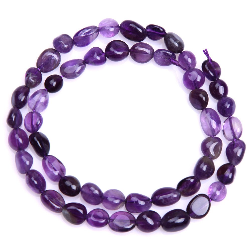Sweet & Happy Girl's Store 5X6mm Freeform Potato Shape Gemstone Amethyst Beads Strand 15 Inch Jewellery Making Beads - Image 4