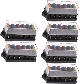 FAVOMOTO Fusíveis De Fusíveis Automotivos De 6 Peças Pedestal De Fusíveis Para Caminhões Porta-Fusíveis De 6 Vias Porta-Fusíveis Para Automóveis Acessórios Para Fusíveis Automáticos