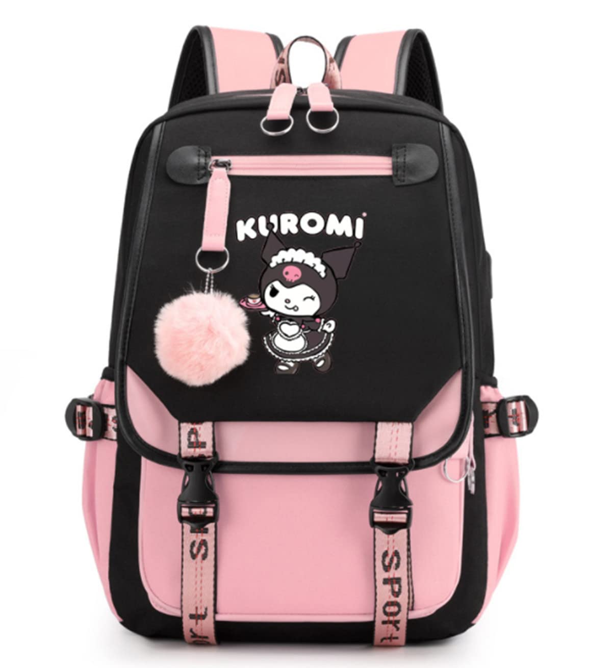 lyasuta Mochila de Kuromi La bolsa de la escuela infantil es adecuada para niños y niñas