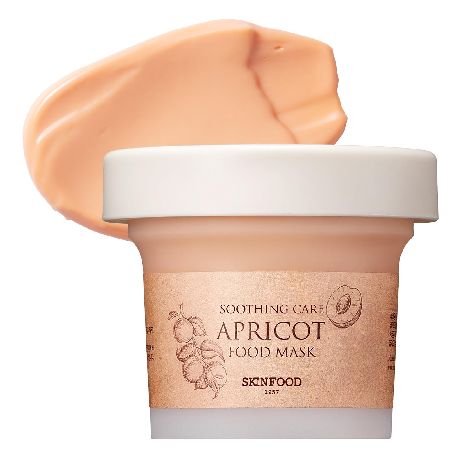 SKINFOOD Apricot Trouble Care Mask | Wash-Off Face Mask for Pore Clearing, Acne Control & Soothing Care | Gentle Exfoliating Mask for Clear, Smooth Skin with Shower-Proof Texture | 120g