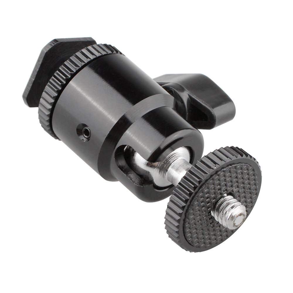 CAMVATE 1/4 Mini tête à rotule Flash Hot Shoe Support à vis for Trépied pour Appareil Photo